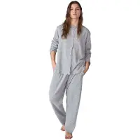 J&j Brothers JJBFP1901 Dameshemdpyjama met lange mouwen
