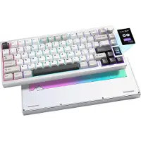 Yunzii AL80 - Zilver - Aluminium Mechanisch Draadloos Toetsenbord - 75% - Qwerty - Gaming Keyboard - RGB Lichten - Cacao Cream V2 Switch