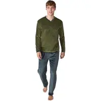J&j Brothers JJBFP801 Herenpyjama van fluweel met lange mouwen