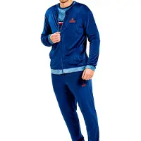 Munich Fluwelen pyjamajasje met lange mouwen MUDP0153