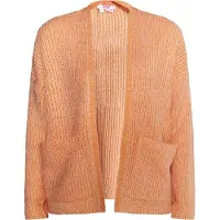 Mymo Gebreid vest 'Blonda' oranje gemêleerd / wit