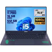GMR | Elegante 15.6-inch Laptop voor Professionals | Intel i5 Processor - 16GB DDR5 RAM - 512GB M.2 SSD | Perfect voor Office & Zakelijk Gebruik (Windows 11 Pro)