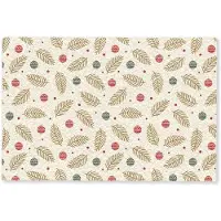 MuchoWow Deurmat 60x40 cm - Droogloopmat Patroon - Kerst - Symbolen - Beige - Mat voor binnen - Schoonloopmat - Deurmatten met print - Inloopmat