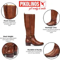 Pikolinos Dames Kniehoge Cuero Bruine Leren Laarzen - Daroca
