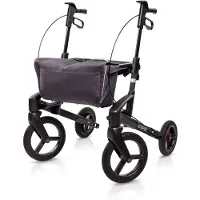 Topro Rollator Olympos ATR ‘Black Series – Maat Small – Nachtzwart – Offroad Wielen – Inclusief Rugsteun