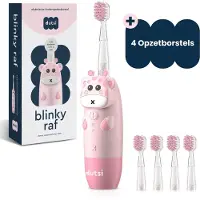 Dutsi - Elektrische Kindertandenborstel – Sonisch – Voor Kinderen tot 6 Jaar – Met Timer – Oplaadbaar – Extra Zachte Borstel – 4 Opzetborstels – Roze
