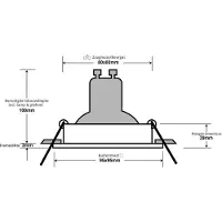LightLux Spot Armatuur GU10 - Inbouw Vierkant - Mat Zwart/Wit - Aluminium - Kantelbaar - 93mm