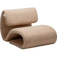 Ebuy24 Dubna Dan-Form fauteuil bouclé offwhite.