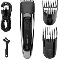 Clatronic HSM/R 3827 chrom-schwarz USB-C Baardtrimmer Zwart/zilver