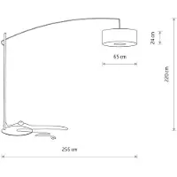 Euluna Booglamp - vloerlamp Poise B Nowodvorski Lighting, alu / grijs / zink, Woon-/ Eetkamer, metaal, Modern, booglamp