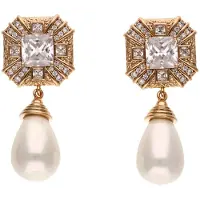 NAEMI Oorbellen goud / wit