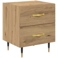 vidaXL Nachtkastje Artisan Eiken 40 x 35 x 47,5 cm Bewerkt hout