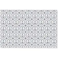 MuchoWow Deurmat 60x40 cm - Droogloopmat Anker - Haven - Blauw - Wit - Mat voor binnen - Schoonloopmat - Deurmatten met print - Inloopmat