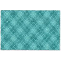MuchoWow Deurmat 90x60 cm - Droogloopmat Patroon - Ruiten - Blauw - Mat voor binnen - Schoonloopmat - Deurmatten met print - Inloopmat