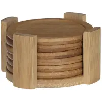 Sg Secret De glazen Onderzetters - 6x - bamboe - D10 cm - Glazenonderzetters