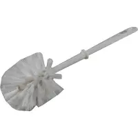 EDM Wc-borstel - kunststof en nylon - met ophangoog - wit - 9x38 cm