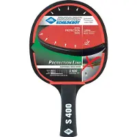 Donic SCHILDKRÖT Tischtennisschläger "Protection Line S400" Lernschläger, Farbe: schwarz/rot, Jade Bela...
