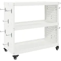 vidaXL Gereedschapswagen Wit 75 x 35 x 73 cm Koudgewalst staal