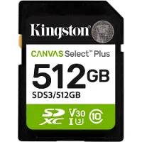 Kingston 512gb Sdxc Canvas Select Plus Gen3 150 Mb/s C10 Uhs-i U3 V30 Geheugenkaart Transparant