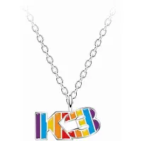 K3 - Zilveren kinderketting collectie - regenbooglogo