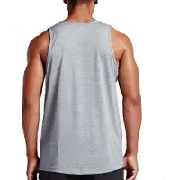 Nike geborduurde Swoosh tanktop voor heren in grijs