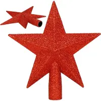 Springos Kerstboom Piek | Ster | 19 cm | Rood