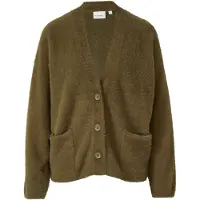Comma Gebreid vest olijfgroen