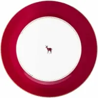 Pip studio Dinerbord Love Birds Dark Red 26,5 cm (Set van 6)