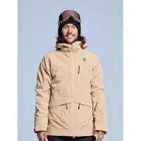 Poederbaas Ski-jas Heren - Freeride 3L Hardshell - Warm Sand - Maat XL