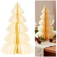 Springos Kerstbal | Papier | 30 Cm | 3D | Ecru