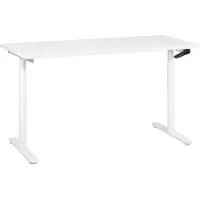 Beliani DESTINAS - Verstelbaar bureau - Wit - 160 x 72 cm - Spaanplaat