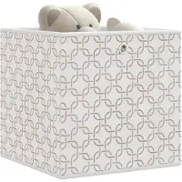 vidaXL Opbergboxen 10 st inklapbaar 32x32x32 cm ongeweven stof crème