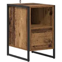 vidaXL Nachtkastje Oud Hout 39,5 x 30 x 50 cm Bewerkt hout