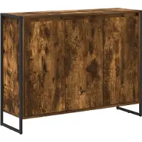 vidaXL Bijzetkast Gerookt eiken 96,5 x 30 x 75 cm Bewerkt hout