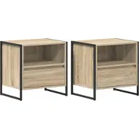 vidaXL Nachtkastje 2 st Sonoma 50 x 39,5 x 50 cm Bewerkt hout