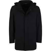 Bugatti winterjas donkerblauw afneembare capuchon effen
