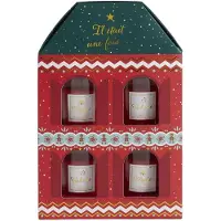 WDMT Kerst geurkaarsen cadeauset – luxe kaarsen geschenkset – rood