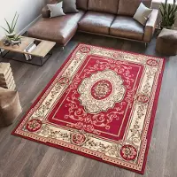 Tapiso Atlas PP Vloerkleed Rood Woonkamer Tapijt Maat- 300x400