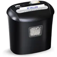 Stane Papierversnipperaar 10 Vellen – 21L Opvangbak – Papiervernietiger voor Thuis en Kantoor – Shredder voor Papier, Creditcard en CD – Zwart