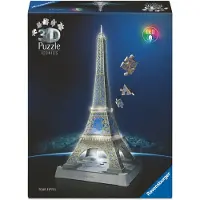 Ravensburger Eiffel Tower Led Light 3d Puzzle 216 Pieces Blauw Kinderen