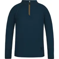 Normani Kinder-shirt met lange mouwen van merinowol en 1/4 rits „Nyapari“