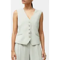 French Connection Angie Suiting Waist Coat Pistachio Green Maat: 6 | Gilets Outlet | Dames | Groen