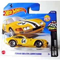 Hot Wheels FERRARI 365 GTB4 COMPETIZIONE YELLOW 22/250 RACE DAY 10/10 SHORT CARD 2025