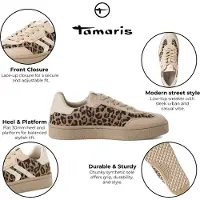 Tamaris Sneakers laag beige / brokaat / zwart / wit