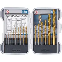 BGS Diy - HSS Drills Set - Metaal Boren set | titanium nitrated | 1.5 - 10 mm | 15 stuks - BGS50815