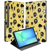 B2Ctelecom Book Case Hoesje met Standaard Punk Yellow Samsung Galaxy Tab S10 FE Plus