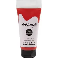Pigment Art Acrylverf – Rode Verf – Acrylaatverf – Acrylic paint – Hobbyverf – Sneldrogende Verf – Dekkende Verf – Waterbasis Verf – Cadmium Red – Dekkend – – 75 ml