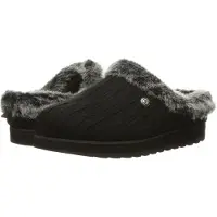 SKECHERS 31204 blk dames pantoffel (open hiel)