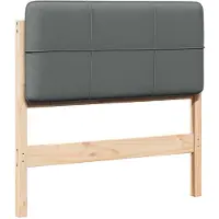 vidaXL Gestoffeerd hoofdbord met hoofdeinde Bruin en Lichtgrijs 75 cm