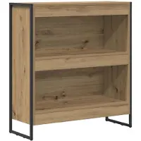 vidaXL Boekenkast 80 x 30 x 86,5 cm Bewerkt hout Ambachtelijk Eiken